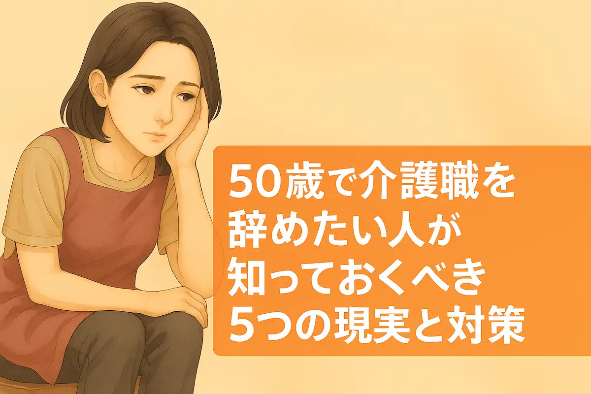 50歳で介護職を辞めたい人が知っておくべき5つの現実と対策