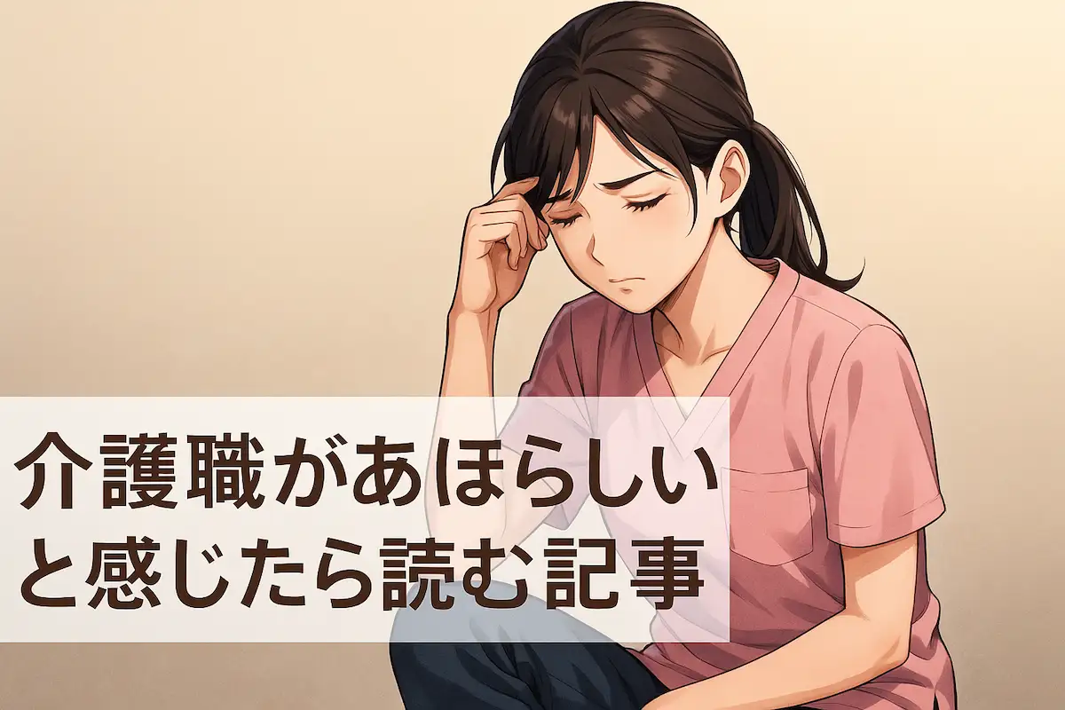 介護職があほらしいと感じたら読む記事|20年働いてる僕のリアル