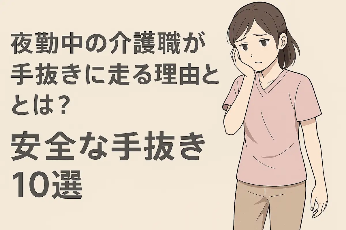 夜勤中の介護職が手抜きに走る理由とは?安全な手抜き10選