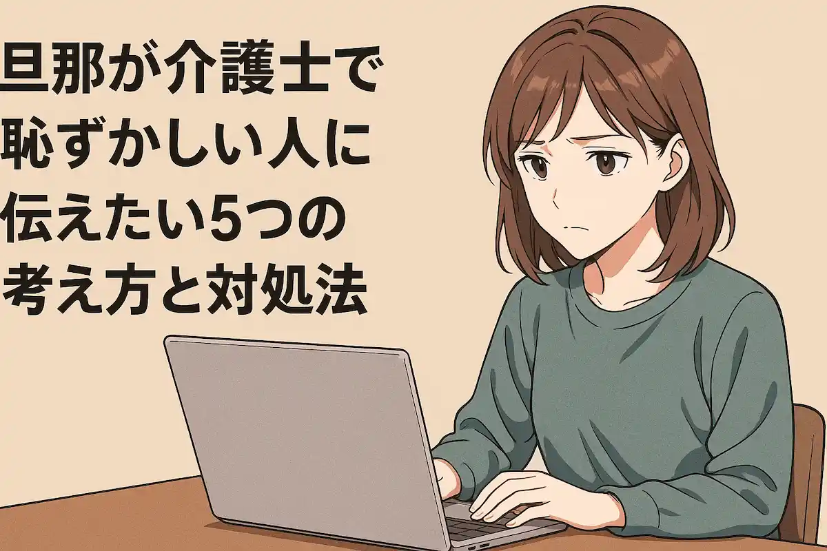 旦那が介護士で恥ずかしい人に伝えたい5つの考え方と対処法