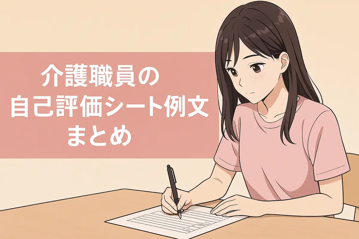 介護職員の自己評価シート例文まとめ|高評価される書き方のコツも解説