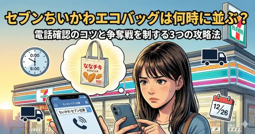 セブンちいかわエコバッグは何時に並ぶ？電話確認のコツと争奪戦を制する3つの攻略法