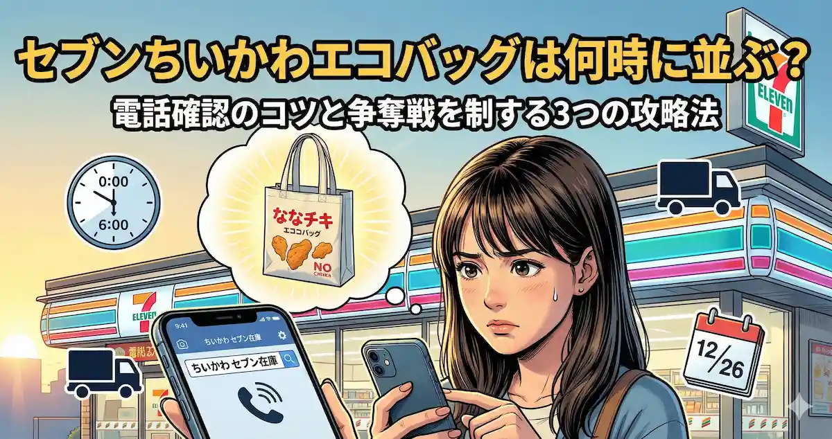 セブンちいかわエコバッグは何時に並ぶ？電話確認のコツと争奪戦を制する3つの攻略法