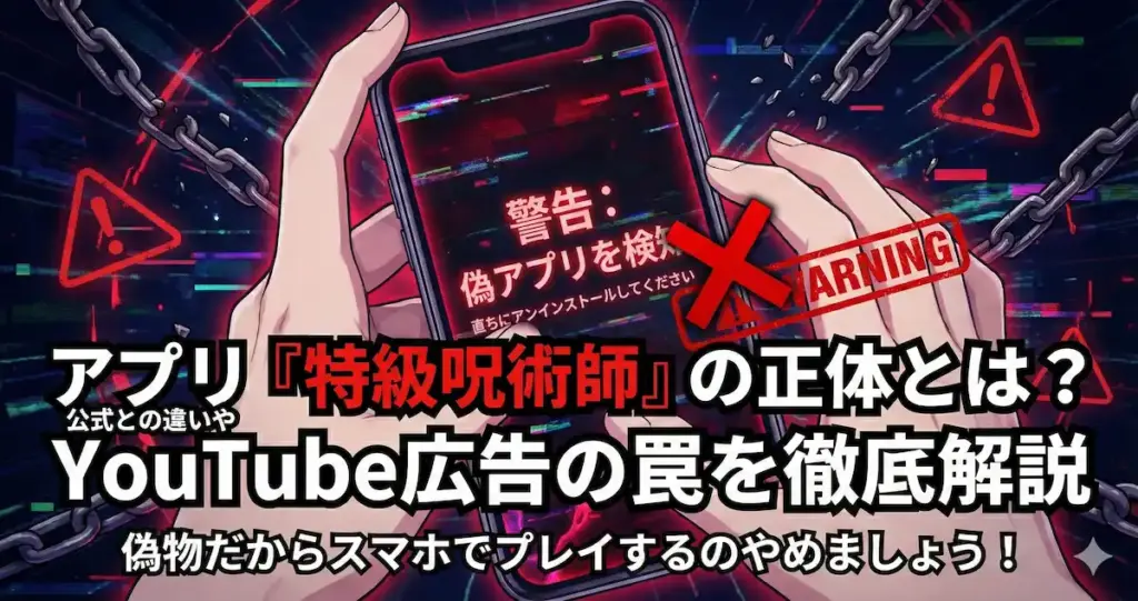 アプリ『特級呪術師』の正体とは？公式との違いやYouTube広告の罠を徹底解説