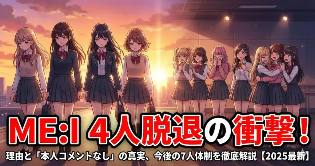 ME:I 4人脱退の衝撃！理由と「本人コメントなし」の真実、今後の7人体制を徹底解説【2025最新】