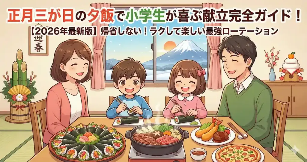 正月三が日の夕飯で小学生が喜ぶ献立完全ガイド！【2026年最新版】