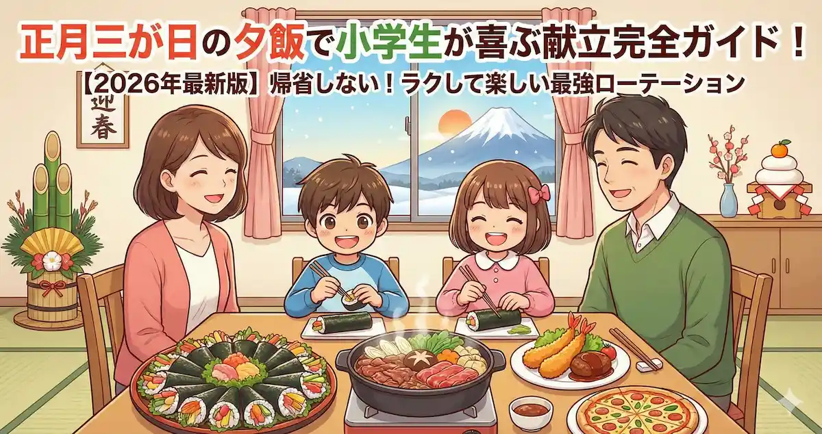 正月三が日の夕飯で小学生が喜ぶ献立完全ガイド!【2026年最新版】