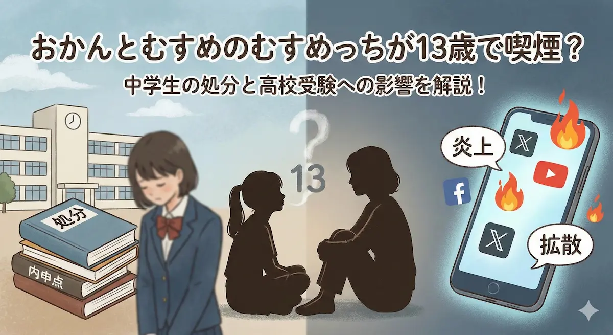 おかんとむすめのむすめっちが13歳で喫煙?中学生の処分と高校受験への影響を解説!
