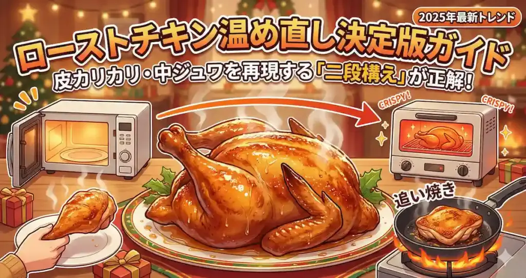 ローストチキンの温め直しは皮カリカリ・中ジュワを再現する「二段構え」が正解！決定版ガイド