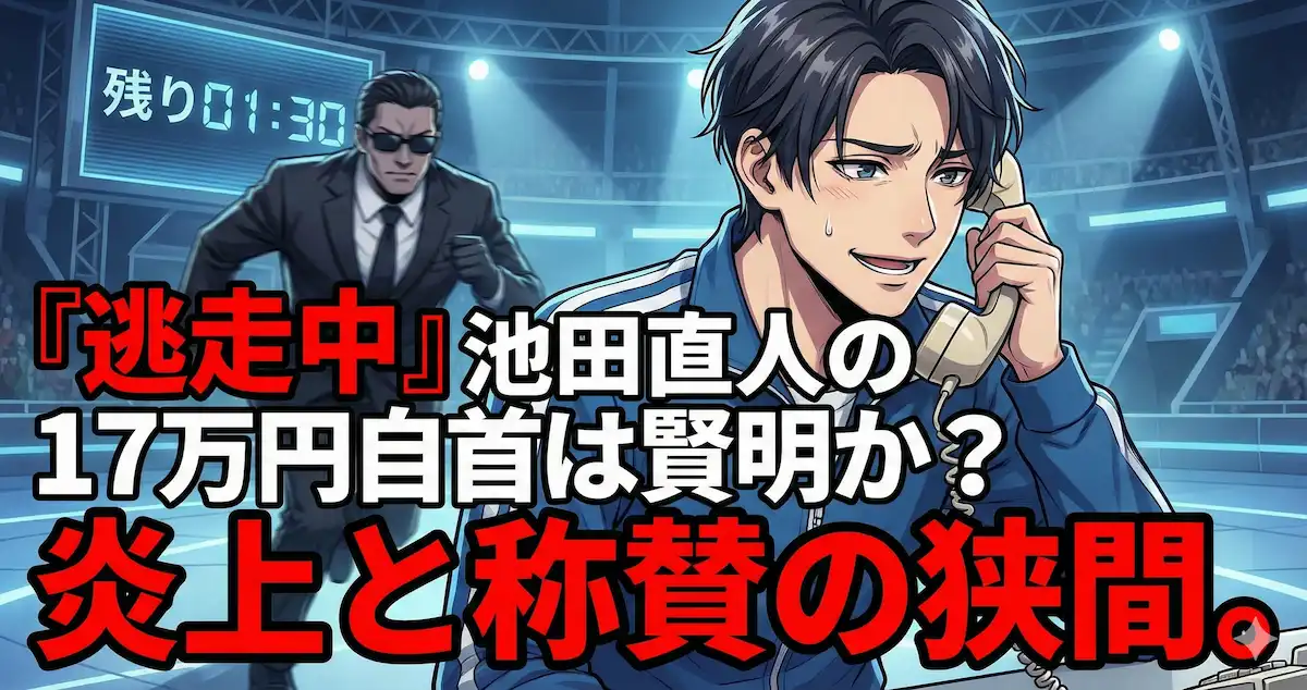 『逃走中』池田直人の17万円自首は賢明か？炎上と称賛の狭間でその決断を徹底考察